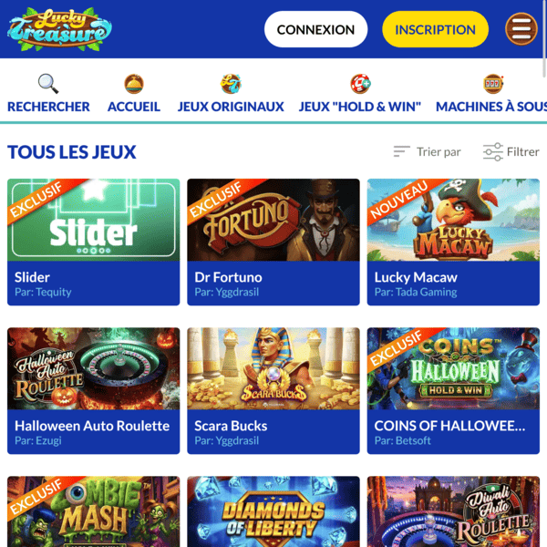 Lucky Treasure Casino — Tous les jeux, grille 3 Lucky Treasure Casino — Tous les jeux, grille 3